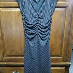 Black & pink polka dot dress